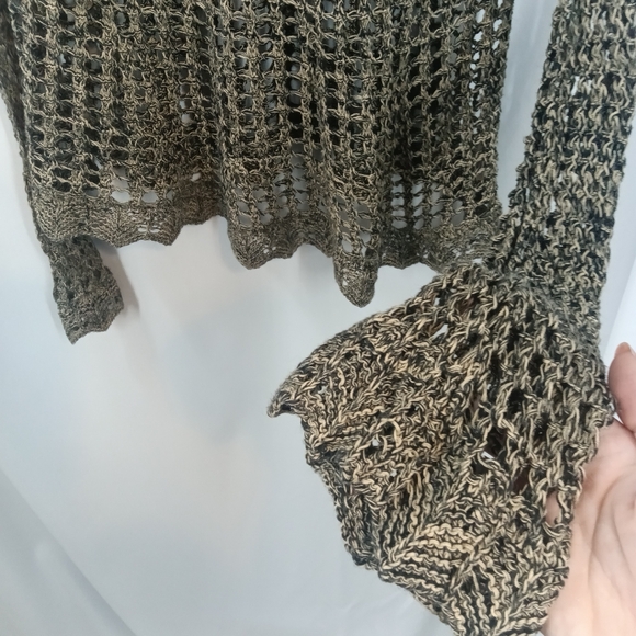 Free People Annabelle Crochet Open Knit Sweater Top Size Small - Picture 5 of 12